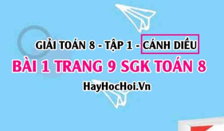 Giải bài 1 trang 9 Toán 8 Tập 1 SGK Cánh Diều